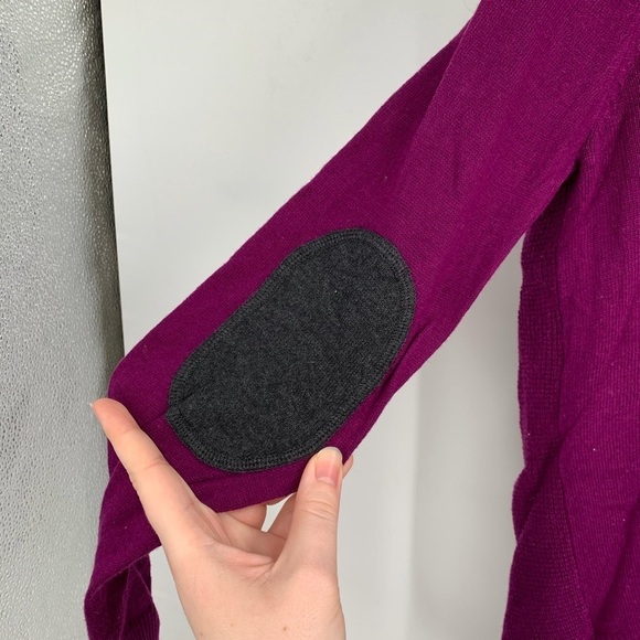 STYLUS Women's Purple Cardigan with Gray Accents - Picture 9 of 9